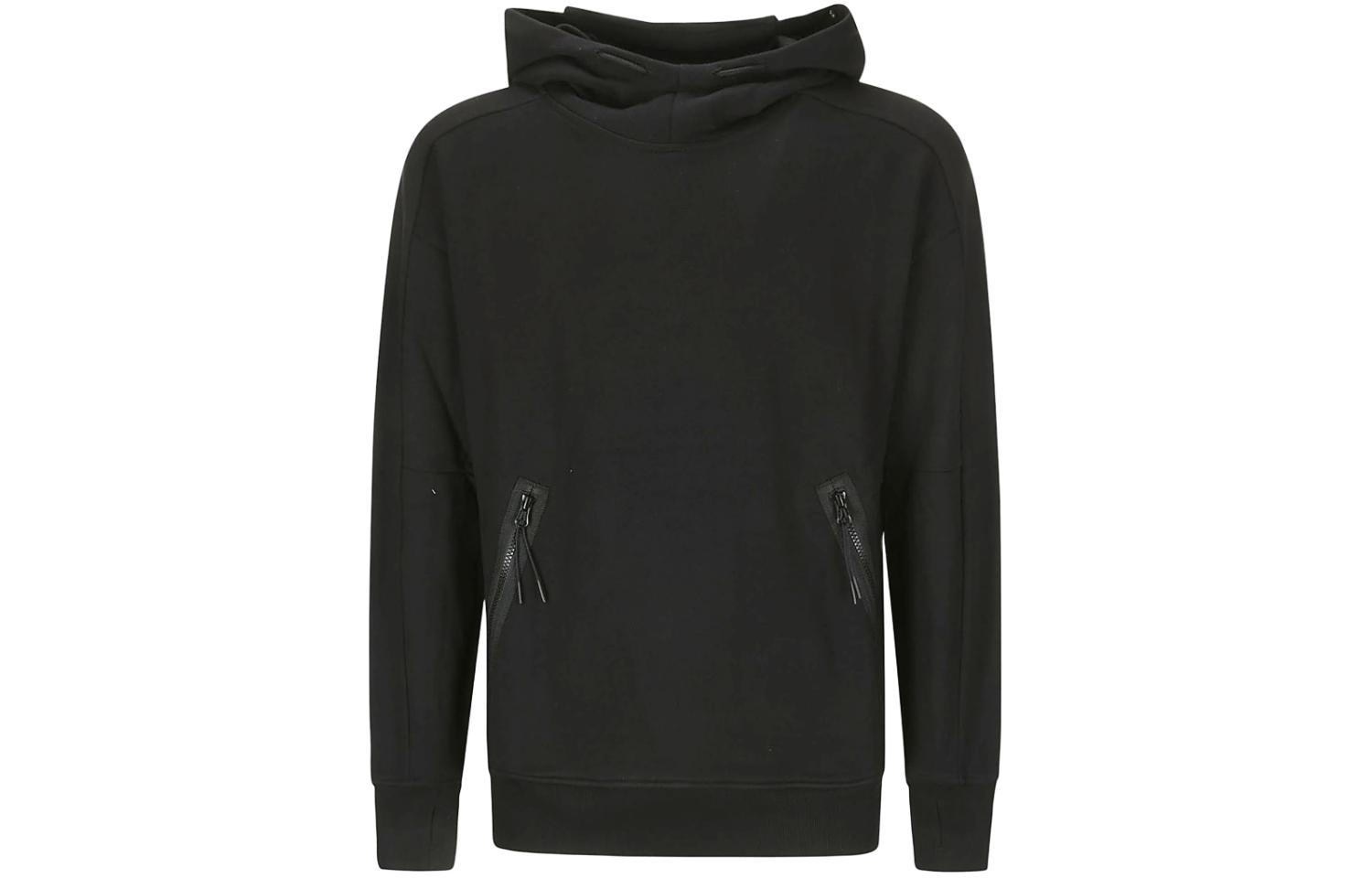 C.P. Company Black Cotton Pullover Goggle Hoodie 16CMSS080A005086W999