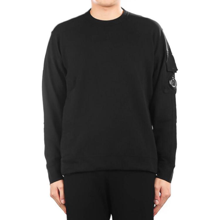 C.P. Company Black Crewneck Pullover Long-Sleeve Sweatshirt CMSS135A002246G999