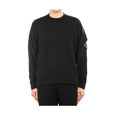 C.P. Company Black Crewneck Pullover Long-Sleeve Sweatshirt CMSS135A002246G999