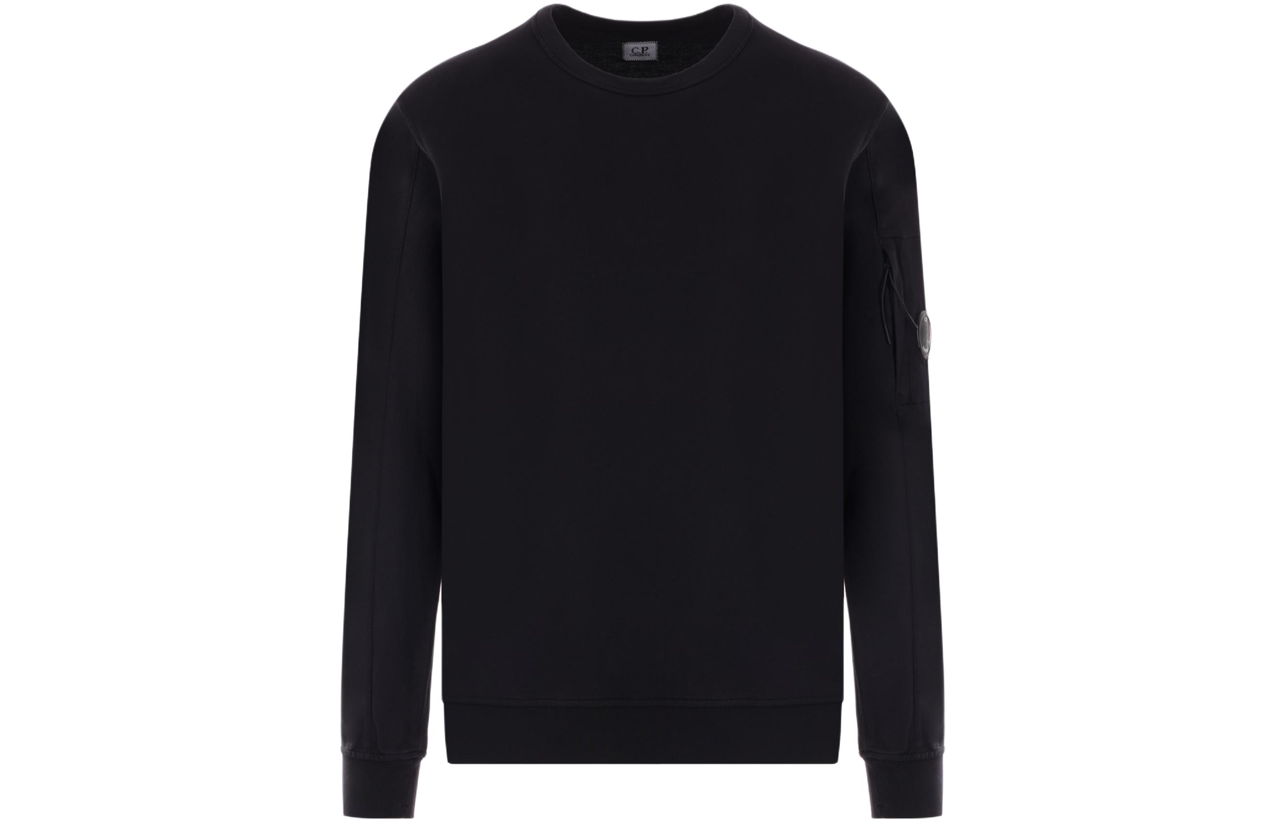 C.P. Company Black Crewneck Pullover Long Sleeve Sweatshirt 16CMSS032A002246G999