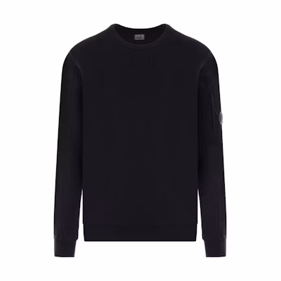 C.P. Company Black Crewneck Pullover Long Sleeve Sweatshirt 16CMSS032A002246G999