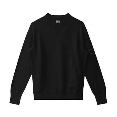 C.P. Company Black Crewneck Pullover Sweatshirt Long Sleeve Casual Fit CMKN098A005805G999