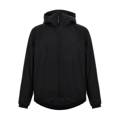 C.P. Company Black Down Hooded Zip-Up Casual Jacket CLOW010A110033A999
