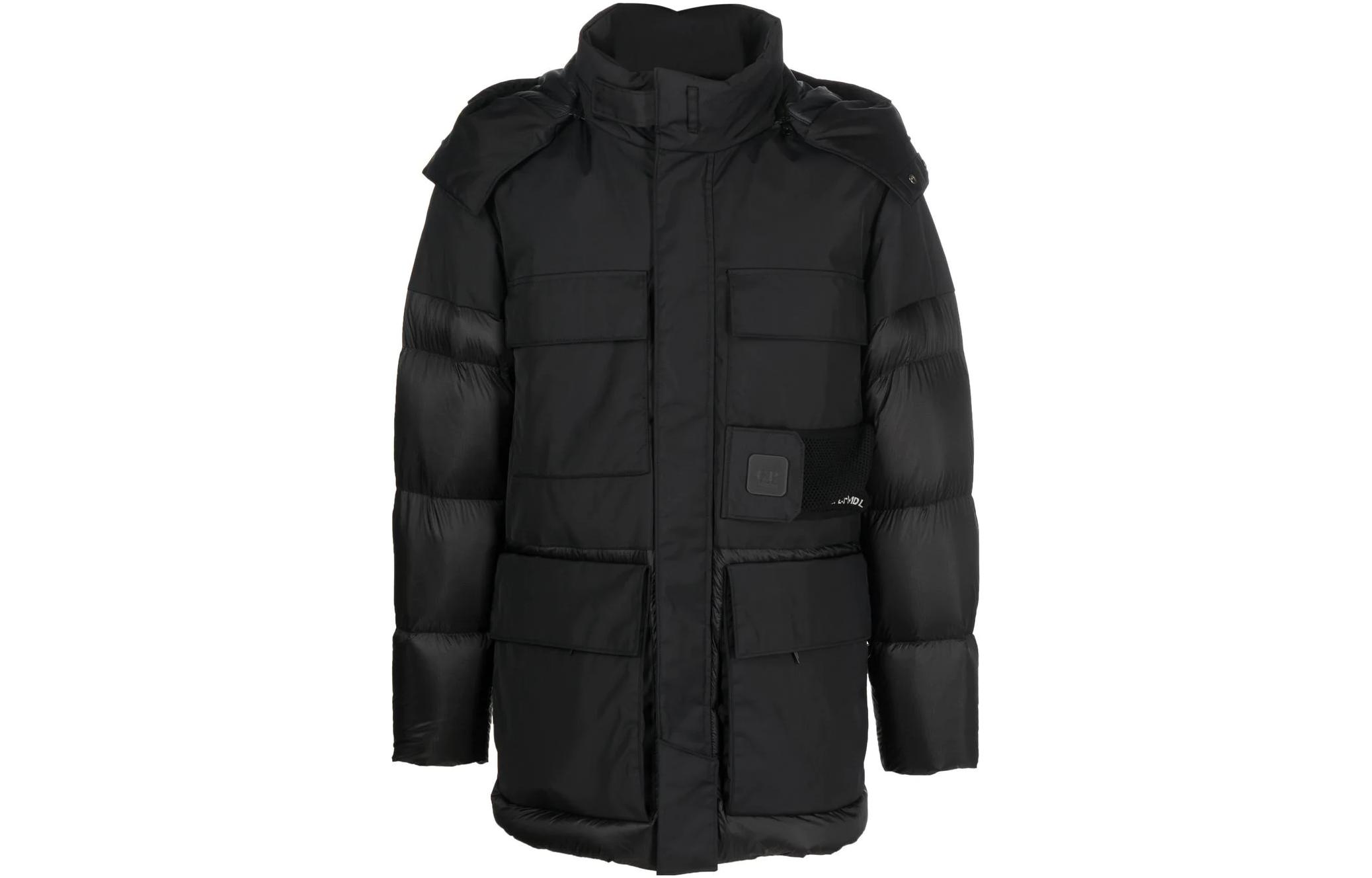 C.P. Company Black Dual-Zip Hooded Jacket 13CMOW036A006352M999