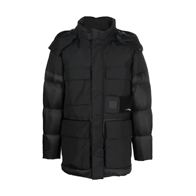 C.P. Company Black Dual-Zip Hooded Jacket 13CMOW036A006352M999