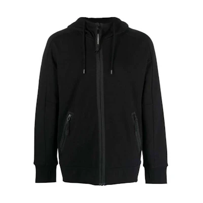 C.P. Company Black Full-Zip Hoodie 15CMSS082A005086W999