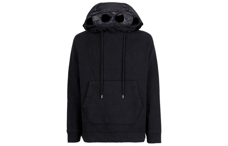 C.P. Company Black Goggle Hoodie - Relaxed Fit Long Sleeve CMSS159A006090M999