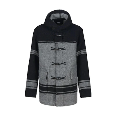 C.P. Company Black Grey Colorblock Hoodie Jacket for Men CMOW189A006641WV01