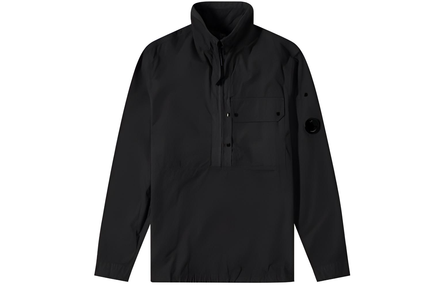 C.P. Company Black Half-Zip Pullover Jacket 13CMSH190A006069G999