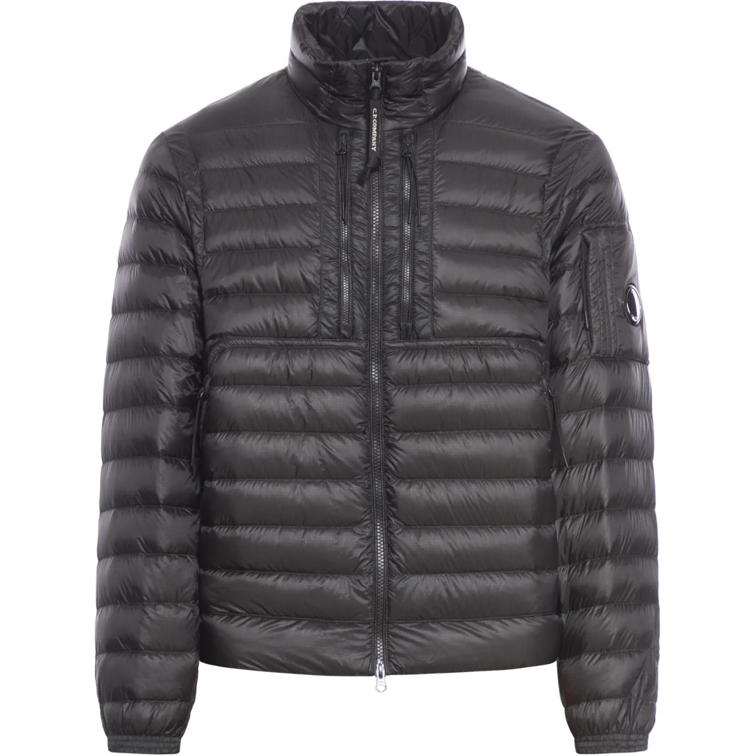 C.P. Company Black High Neck Zip-Up Jacket CMOW034A006099A999