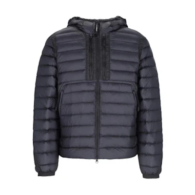 C.P. Company Black Hoodie Jacket with Goggle Zipper Design CMOW073A006099A888