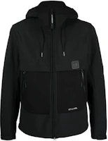 C.P. Company Black Hoodie Jacket with Mesh Panel and Zipper Design 13CMOW084A006097A C.P. Company Black Hoodie Jacket with Mesh Panel and Zipper Design 13CMOW084A006097A