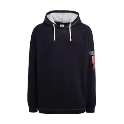 C.P. Company Black Hoodie with Letter Print Design 15CMSS362A110028A999