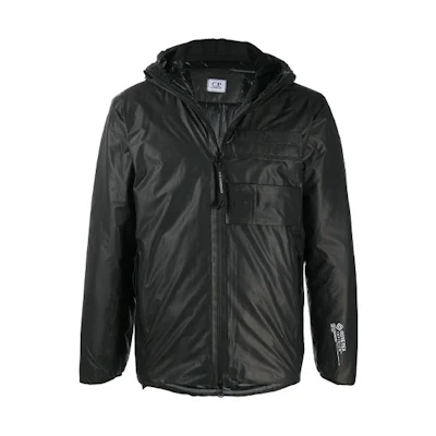C.P. Company Black Logo Hooded Jacket 09CMOW105A005795A987