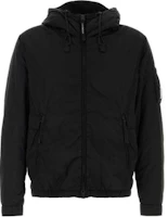 C.P. Company Black Logo Hooded Zip-Up Jacket CMOW130A005904G999 C.P. Company Black Logo Hooded Zip-Up Jacket CMOW130A005904G999
