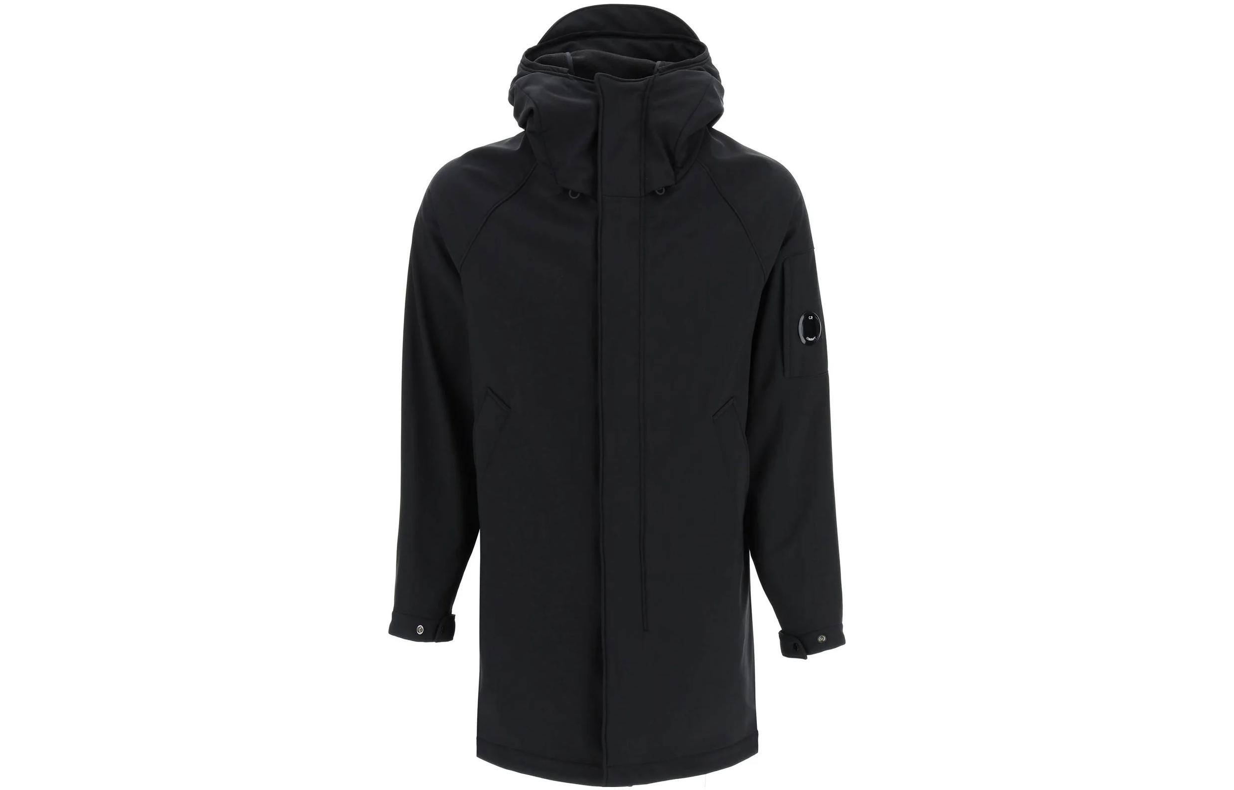 C.P. Company Black Logo Hooded Zip Jacket 13CMOW233A006097A999