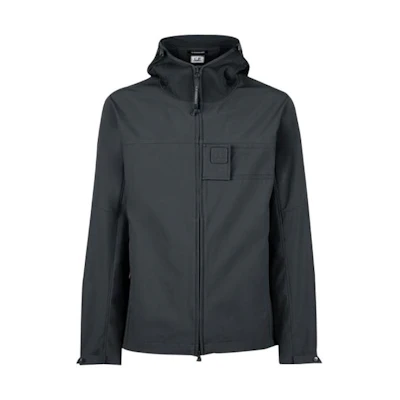 C.P. Company Black Logo Hoodie Zip-Up Jacket with Embroidered Print 12CMOW064A005968A978