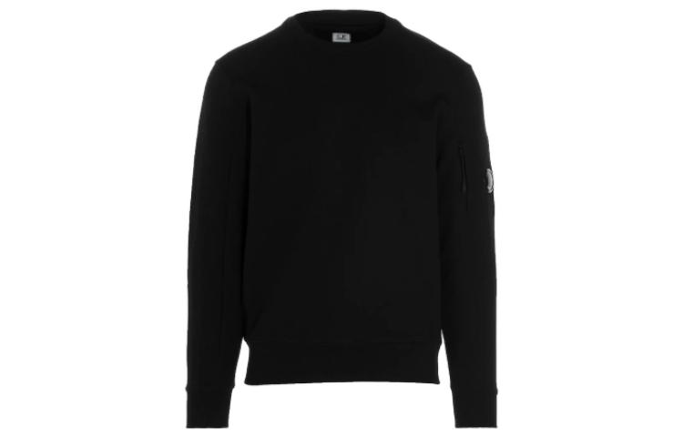 C.P. Company Black Long-Sleeve Crewneck Pullover Sweatshirt 10CMSS045A005086W999