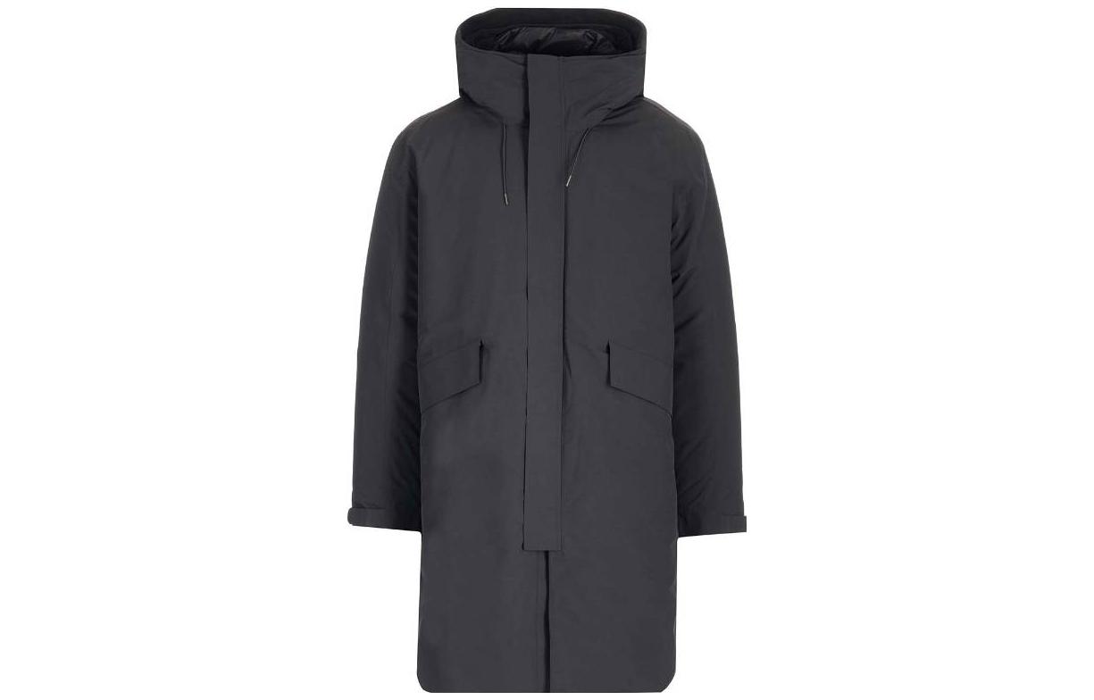 C.P. Company Black Long Hooded Jacket 15CMOW255A006355A999