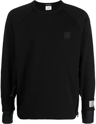 C.P. 컴퍼니 블랙 크루넥 긴팔 맨투맨 솔리드 컬러 핏 16CLSS017A006452W999 Buy C.P. 컴퍼니 블랙 크루넥 긴팔 맨투맨 솔리드 컬러 핏 16CLSS017A006452W999