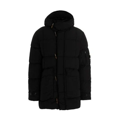 C.P. Company Black Longline Zip Hoodie Jacket 11CMOW033A005991G999