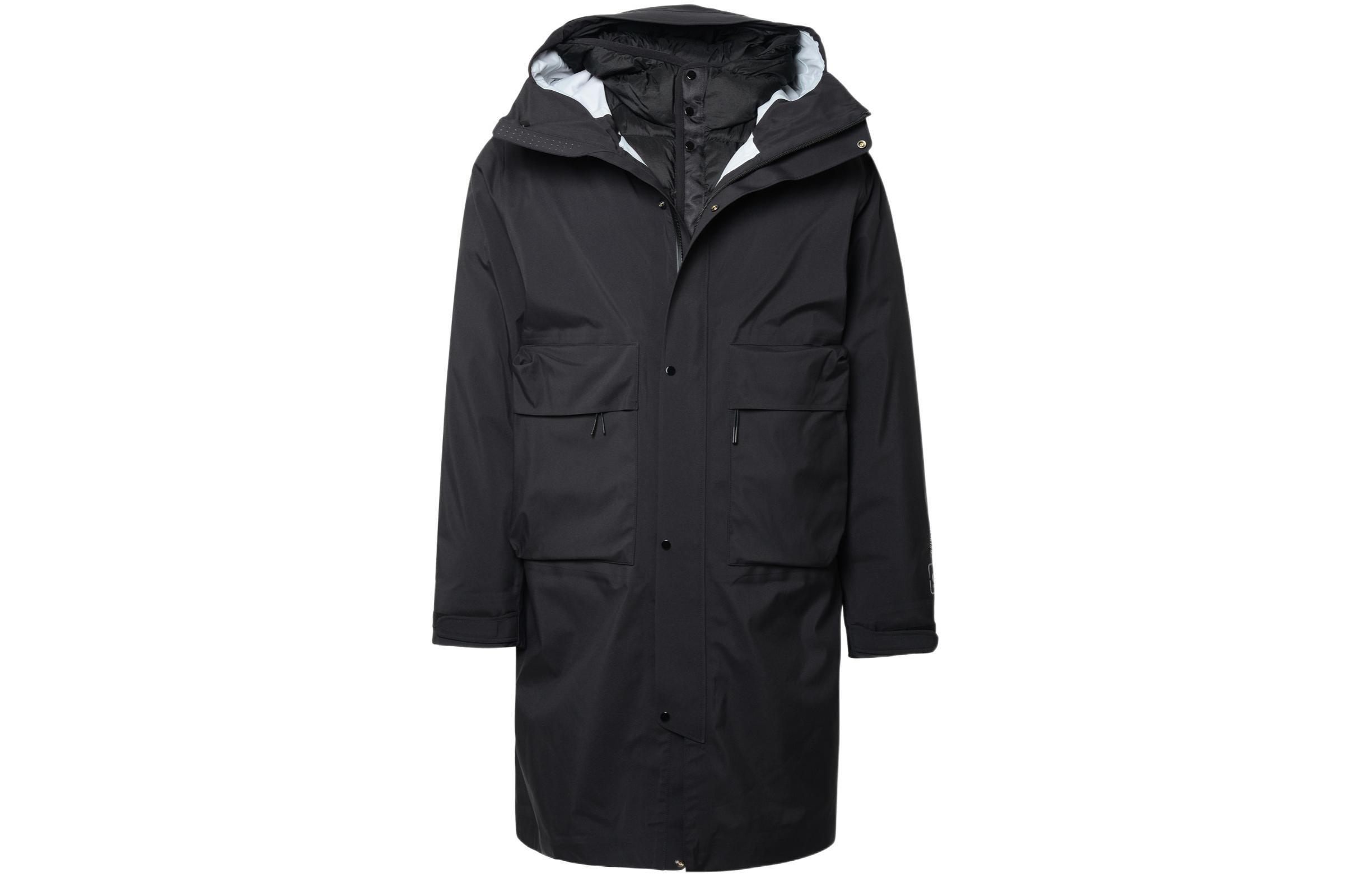 C.P. Company Black Mid-Length Zip-Up Jacket Long Sleeve CLOW008A005967A999