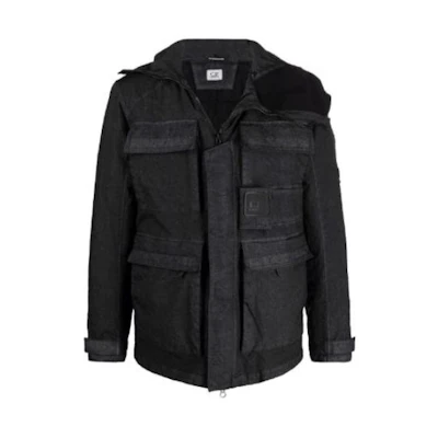 C.P. Company Black Multi-Pocket Hooded Jacket 12CMOW200A006022G999
