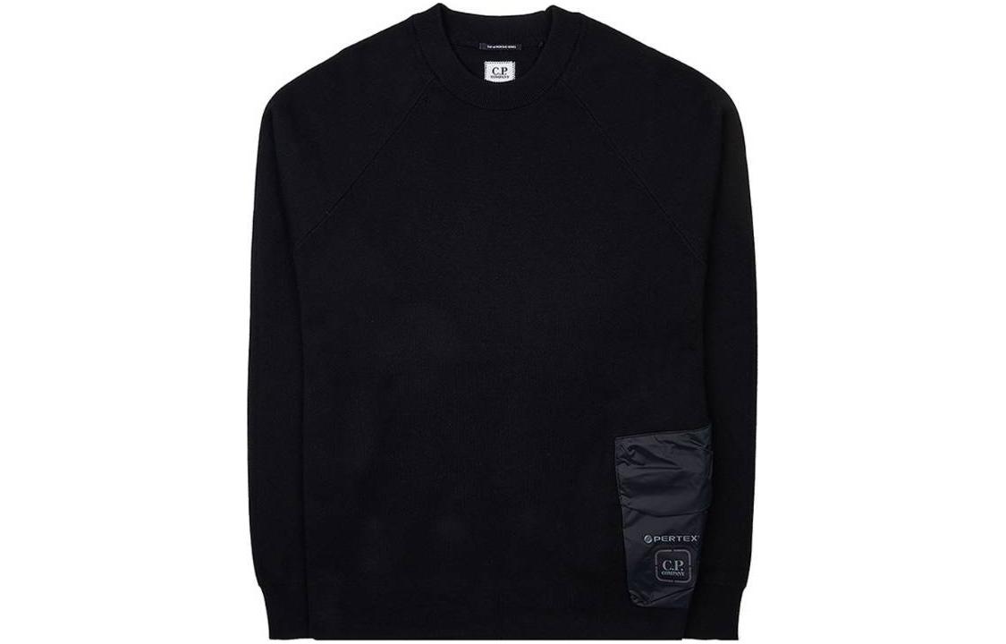 C.P. Company Black Plain Crewneck Long-Sleeve Loose-Fit Sweatshirt CLKN020A006599A999