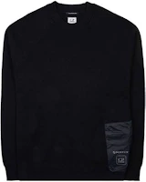 C.P. Company Black Plain Crewneck Long-Sleeve Loose-Fit Sweatshirt CLKN020A006599A999 C.P. Company Black Plain Crewneck Long-Sleeve Loose-Fit Sweatshirt CLKN020A006599A999