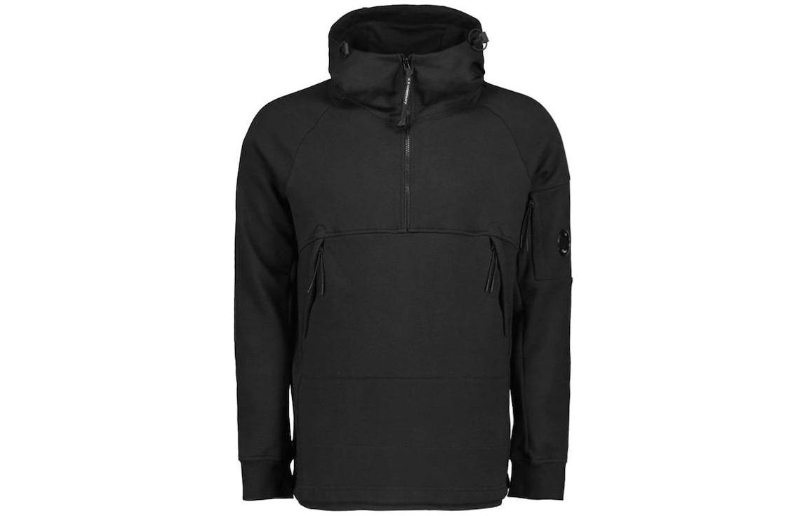 C.P. Company Black Pullover Hooded Jacket 10CMSS055A005086W999