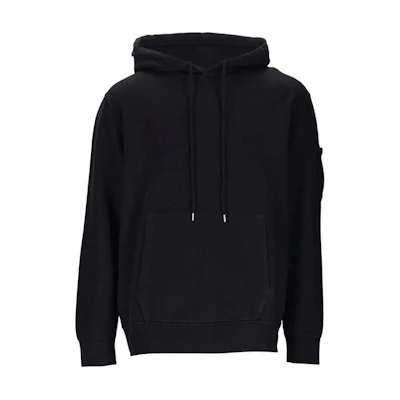 C.P. Company Black Pullover Hoodie Long Sleeve Sweatshirt CMSS061A006372G999