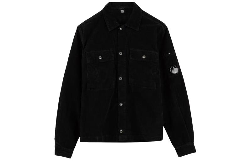 C.P. Company Black Single-Breasted Jacket with Collared Fit 11CMSH305A005899O999