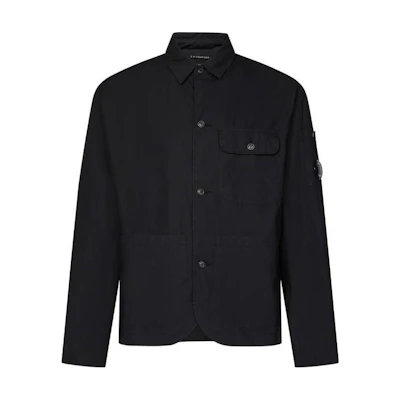 C.P. Company Black Single-Breasted Long-Sleeve Jacket CMSH269A005328G999