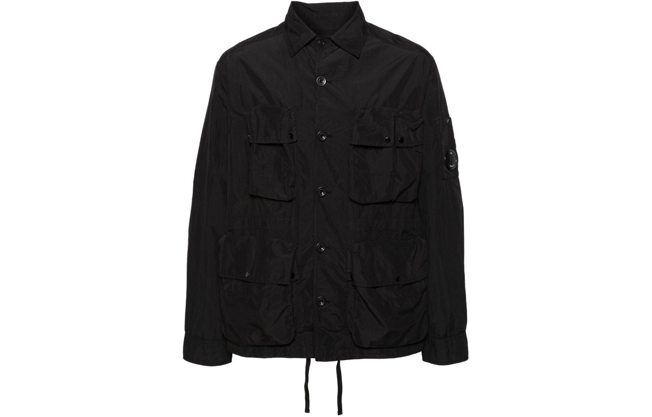 C.P. Company Black Single-Breasted Slim Fit Jacket 16CMOS015A005991G999