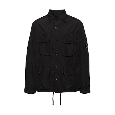 C.P. Company Black Single-Breasted Slim Fit Jacket 16CMOS015A005991G999