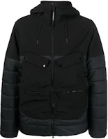 C.P. Company Black Solid Color Hooded Long-Sleeve Jacket 15CMOW014A006097M999 C.P. Company Black Solid Color Hooded Long-Sleeve Jacket 15CMOW014A006097M999