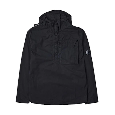 C.P. Company Black Solid Color Hooded Slim Fit Jacket 14CMSH151A002824G999