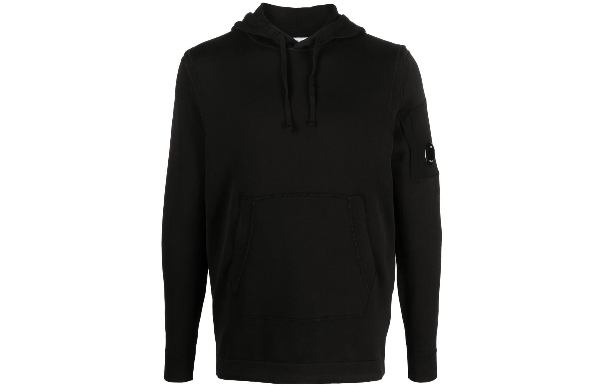 C.P. Company Black Solid Color Hoodie 14CMKN030A006262G999