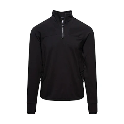 C.P. Company Black Solid Color Stand Collar Zip-Up Sweatshirt 15CLSS039A006452W999