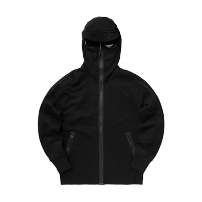 C.P. Company Black Solid Fitted Hooded Jacket CMSS141A005086W999