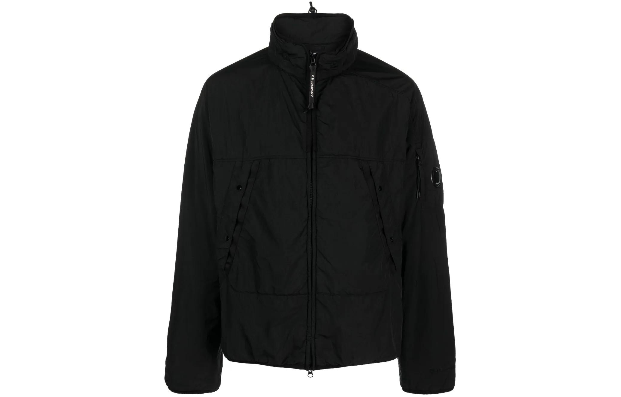 C.P. Company Black Solid Lens Detail Zip-Up Jacket 15CMOW110A006124G999