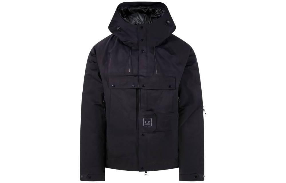 C.P. Company Black Solid Logo Patch Jacket 15CLOW011A006258A999