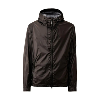 C.P. Company Black Solid Long-Sleeve Zip Hoodie Jacket 16CMOW175A110030G999