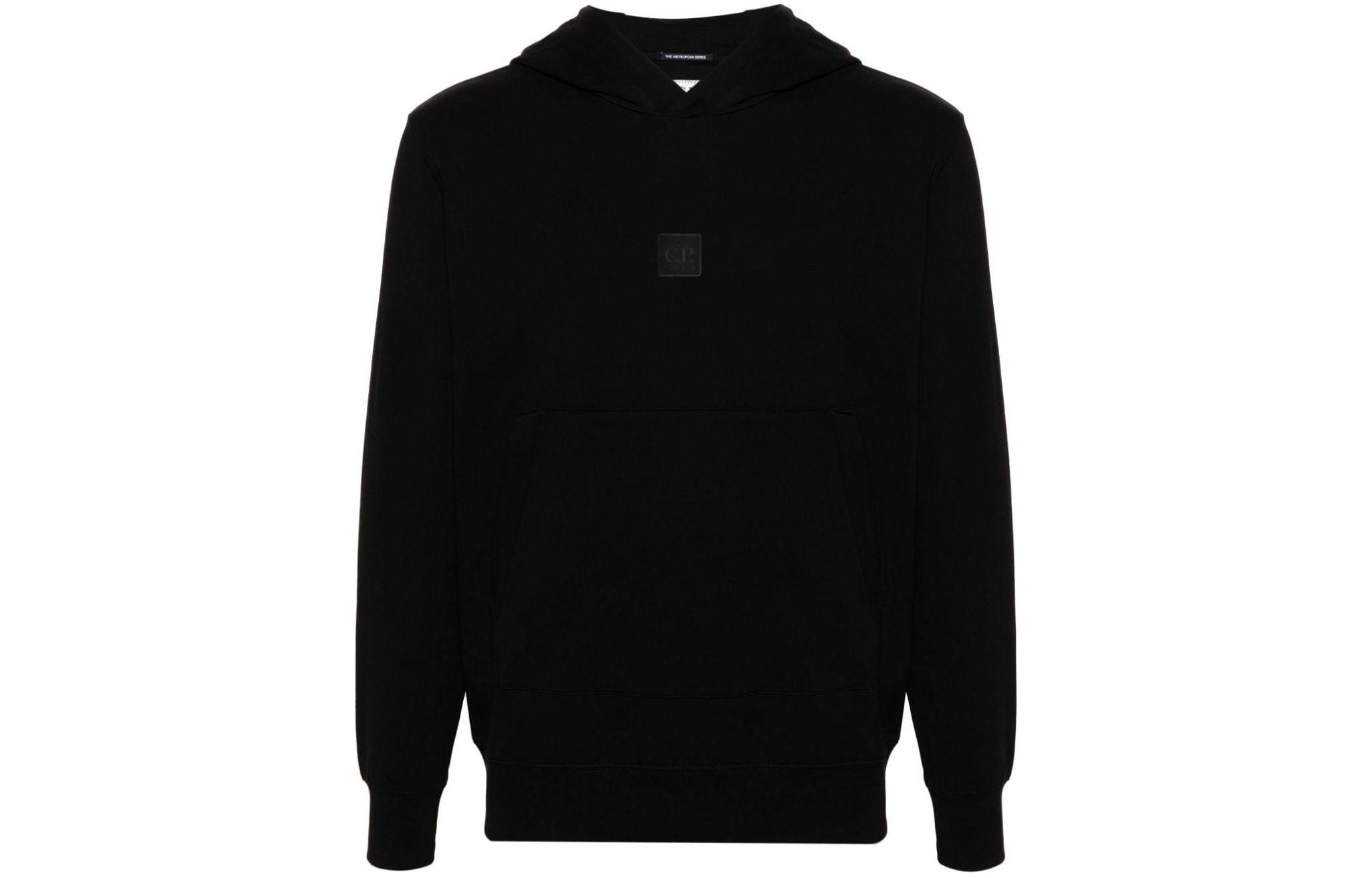 C.P. Company Black Solid Pullover Long Sleeve Sweatshirt 16CLSS366A006452W999