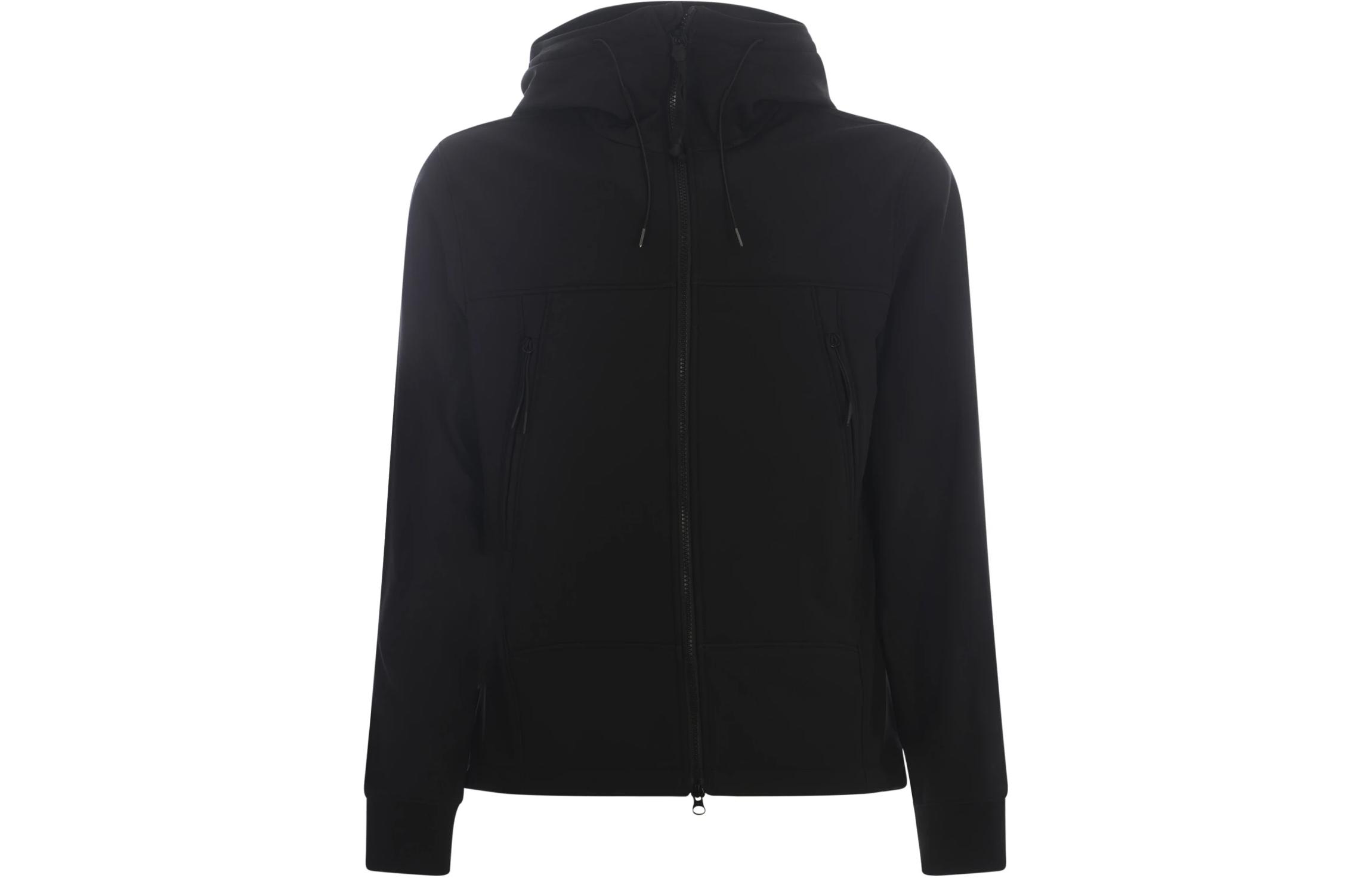 C.P. Company Black Solid Slim Fit Hoodie Jacket CMOW002A6097A999