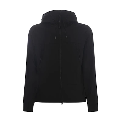 C.P. Company Black Solid Slim Fit Hoodie Jacket CMOW002A6097A999