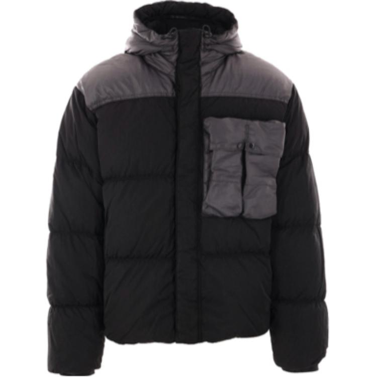 C.P. Company Black Solid Zip-Up Slim Fit Hoodie Jacket 17CMOW032A006369M-999