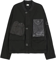 C.P. Company Black V-Neck Buttoned Long Sleeve Jacket 14CMOW219A006233G999 C.P. Company Black V-Neck Buttoned Long Sleeve Jacket 14CMOW219A006233G999