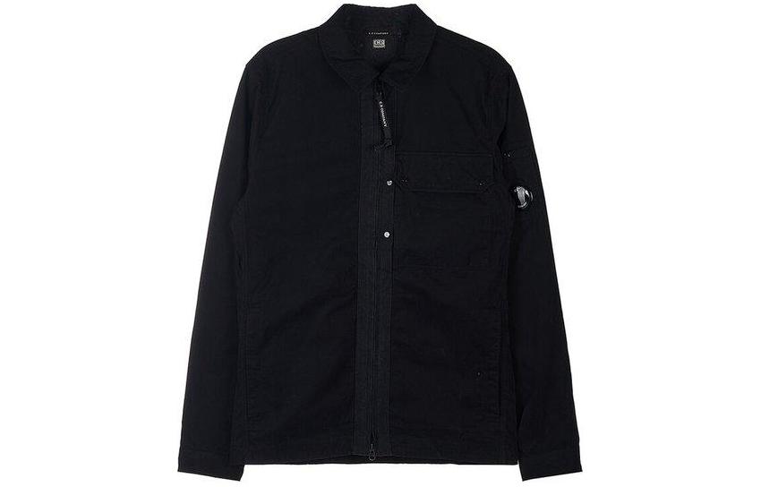 C.P. Company Black Zip-Up Collared Long Sleeve Casual Jacket 13CMSH189A006069G999