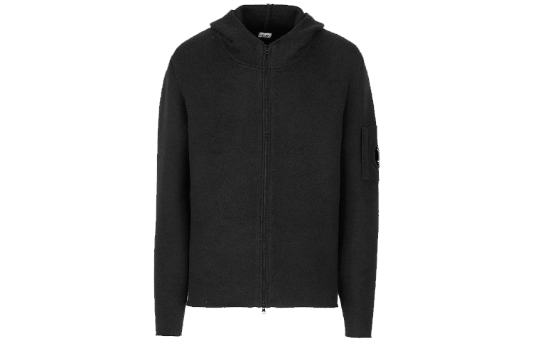 C.P. Company Black Zip-Up Hoodie Jacket 11CMKN258A006149A-999